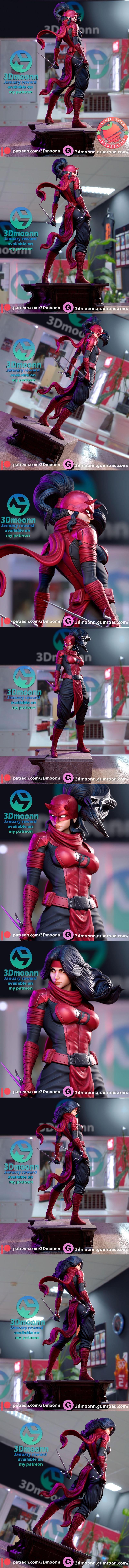 3Dmoonn – Elektra - Marvel  